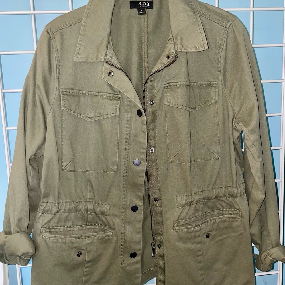 a.n.a Utility Jacket in Khaki Green